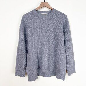 100% Cashmere Cable Knit Sweater Relaxed Oversized Fit Preppy Fall Christmas
